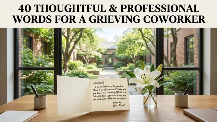 40 Thoughtful & Professional Words for a Grieving Coworker