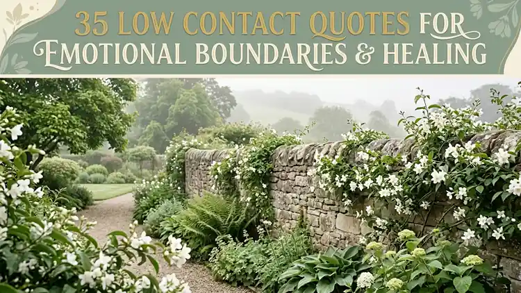 35 Low Contact Quotes for Emotional Boundaries & Healing