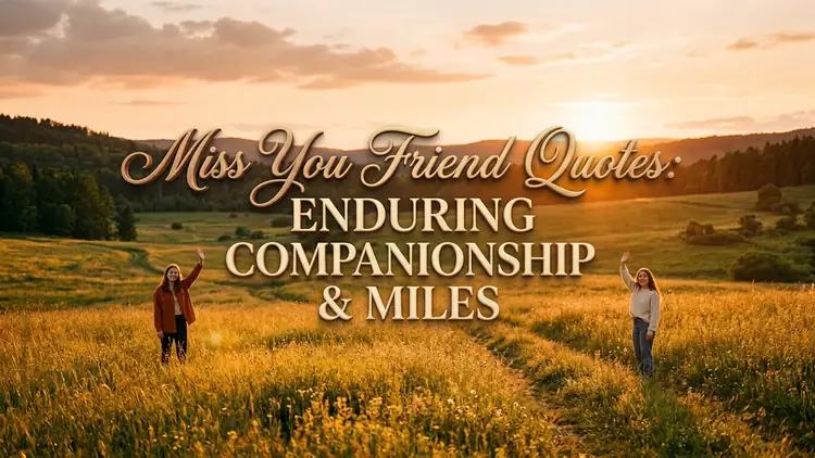 55 Tender Miss You Friend Quotes on Enduring Companionship, Miles & Soul Kinship