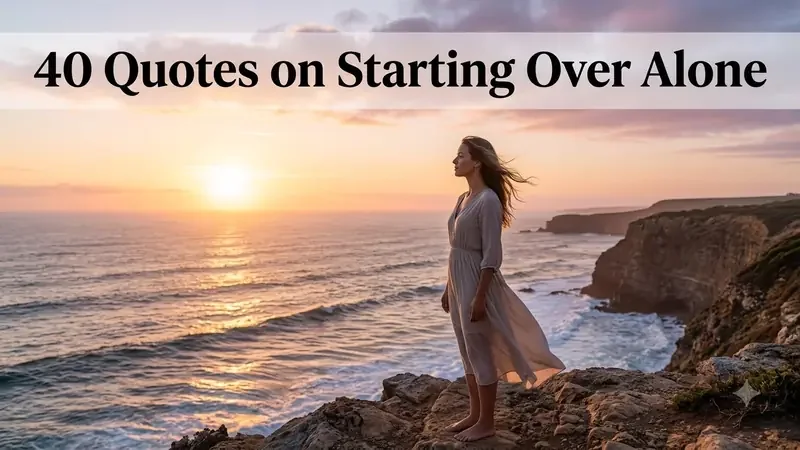 35 Brave Quotes on Starting Over Alone with Strength