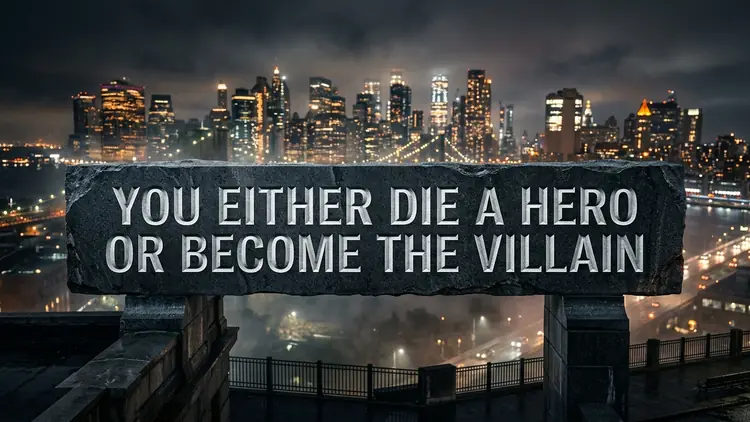 You Either Die a Hero Quote: Psychological Analysis, Moral Decay & Dark Knight Wisdom